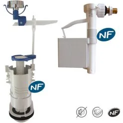 Ensemble NF Mécanisme Universel SIMPLEX Simple Débit Et Robinet Flotteur - Regiplast