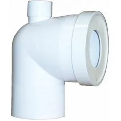 REGIPLAST Coude WC 90 Degré Mâle Diamètre 100 Avec Piquage Régiplast
