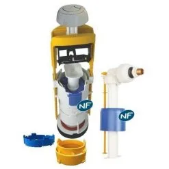 REGIPLAST Ensemble Mécanisme Universel MECAD'OR Double Débit Et Robinet Flotteur Hydraulique