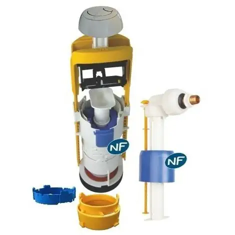 REGIPLAST Ensemble Mécanisme Universel MECAD'OR Double Débit Et Robinet Flotteur Hydraulique 1 REGIPLAST Ensemble Mécanisme Universel MECAD'OR Double Débit Et Robinet Flotteur Hydraulique