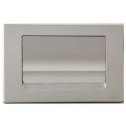 REGIPLAST Plaque RIA Simple Débit Chromée Mate