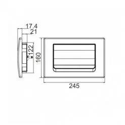 REGIPLAST Plaque RIA Simple Débit Chromée Mate -REGIPLAST Soldes 15164704 3