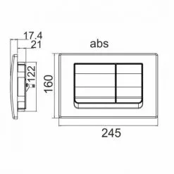 REGIPLAST Plaque RIA Double Débit Chromée -REGIPLAST Soldes 15164706 3