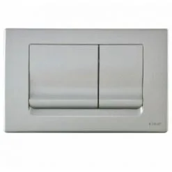 REGIPLAST Plaque RIA Double Débit Chromée Mate