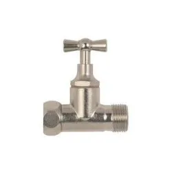 REGIPLAST Robinet D'arrêt Droit Nickelé 3/8"