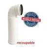 REGIPLAST Pipe Bati Coudée PVC Recoupable Sortie Vert. Ou Horiz. D 90-100