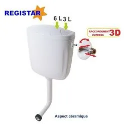 REGIPLAST Réservoir Semi-bas à Commande Double Débit.