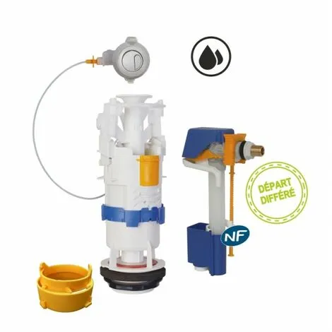 REGIPLAST Ensemble Mécanisme Universel à Câble Et Robinet Flotteur Hydraulique à Remplissage Différé 1 REGIPLAST Ensemble Mécanisme Universel à Câble Et Robinet Flotteur Hydraulique à Remplissage Différé