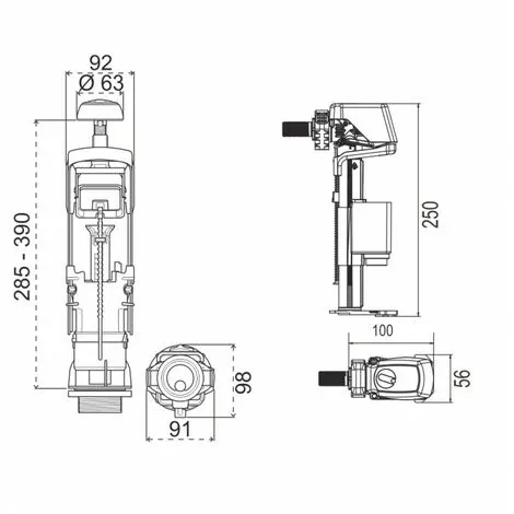 REGIPLAST Ensemble Mécanisme Universel MECAD'OR Double Débit Et Robinet Hydraulique à Remplissage Différé 2 REGIPLAST Ensemble Mécanisme Universel MECAD'OR Double Débit Et Robinet Hydraulique à Remplissage Différé – Image 2