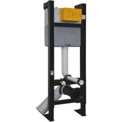 REGIPLAST Bâti-support WC NF Autoportant EVO + Plaque De Commande 3/6L Blanche