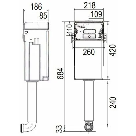 Réservoir à Encastrer CESAME à Commande Pneumatique Double Débit - Regiplast 2 Réservoir à Encastrer CESAME à Commande Pneumatique Double Débit - Regiplast – Image 2