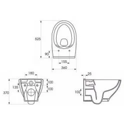 Cuvette Suspendue Sans Bride Semi Carénée Avec Abattant Frein De Chute - Regiplast -REGIPLAST Soldes 44463721 3