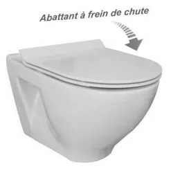 Cuvette Suspendue Sans Bride Semi Carénée Avec Abattant Frein De Chute - Regiplast -REGIPLAST Soldes 44463721 4