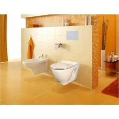 Cuvette Suspendue Sans Bride Semi Carénée Avec Abattant Frein De Chute - Regiplast -REGIPLAST Soldes 44463721 5