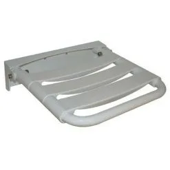 Siège De Douche Rabattable En Inox 304 Avec Lattes En Polypropylène Blanc - Regiplast