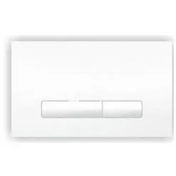 Plaque De Commande 3/6L OLIPURE Mécanique Double Débit - Blanche - Commande Double Chasse - Regiplast