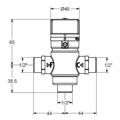 REGIPLAST Mitigeur Thermostatique 1/2? Pour Douche Temporisée Murale 2 REGIPLAST Mitigeur Thermostatique 1/2? Pour Douche Temporisée Murale – Image 2