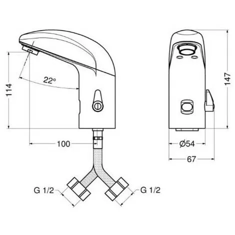 REGIPLAST Mitigeur De Lavabo électronique à Détection Infrarouge Avec Alimentation à Piles 2 REGIPLAST Mitigeur De Lavabo électronique à Détection Infrarouge Avec Alimentation à Piles – Image 2