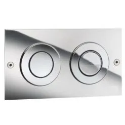 Plaque De Commande 3/6L MINI TREND Pneumatique Double Chasse - Inox Brossé - Regiplast