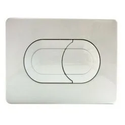 Plaque De Commande 3/6L SALINA Pneumatique Double Chasse - Blanche - Regiplast