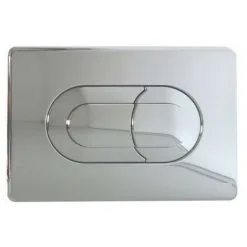 Plaque De Commande 3/6L SALINA Pneumatique Double Chasse - Chromée - Regiplast