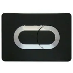 Plaque De Commande 3/6L SALINA Pneumatique Double Chasse - Noire Soft - Regiplast