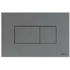 Plaque De Commande 3/6L KARISMA Pneumatique Double Chasse - Chromée Mat - Regiplast