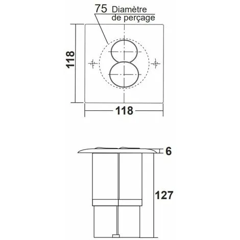 Poussoir De Commande 3/6L 1621 Pneumatique Double Chasse - Chromée - Regiplast 2 Poussoir De Commande 3/6L 1621 Pneumatique Double Chasse - Chromée - Regiplast – Image 2