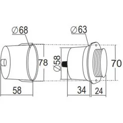 Poussoir De Commande Pneumatique Simple Débit à Encastrer - Blanc - Regiplast -REGIPLAST Soldes 51907619 3