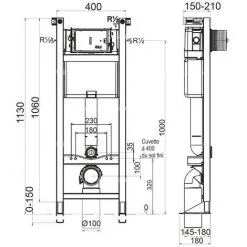 Pack Bâti-support Universel Evo Autoportant Avec Commande, Cuvette Et Abattant Blanc NF - Regiplast -REGIPLAST Soldes 529725 3